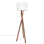 Vega Golvlampa Vit/Valnöt
