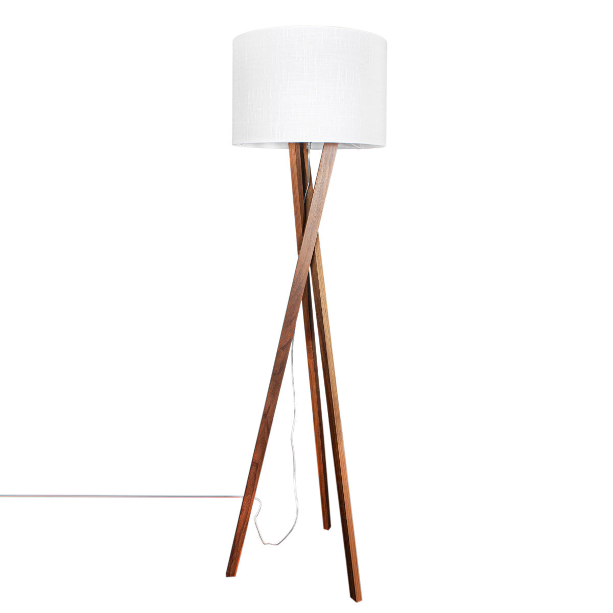 Vega Golvlampa Vit/Valnöt