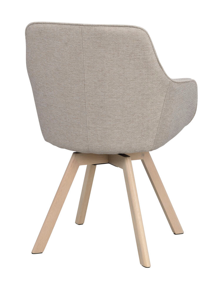 Alison Karmstol Beige/Vitpigmenterad Ek | Rowico Home | 7340126585870 | 118085 | Maessing Interiör