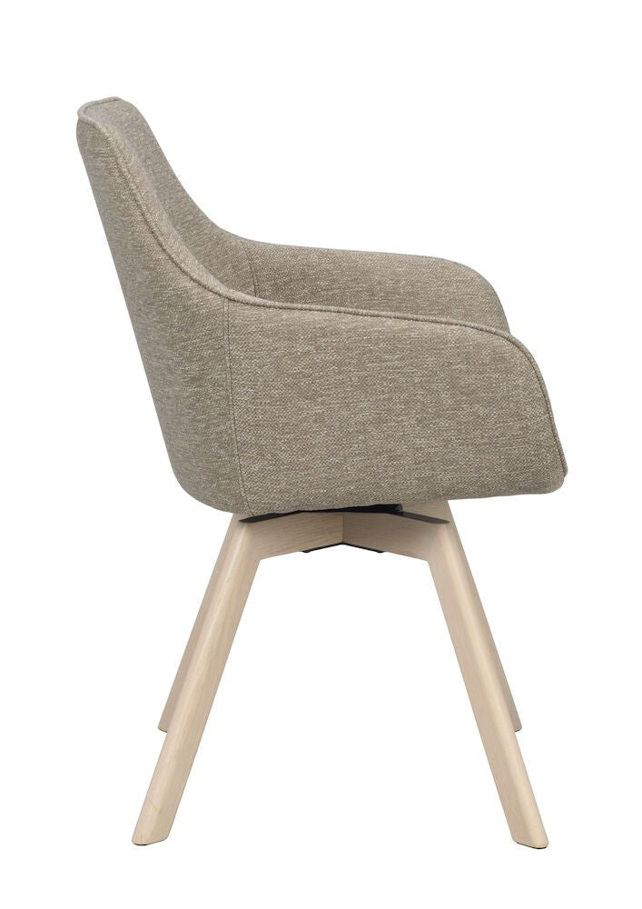 Alison Karmstol Mörkbeige/Vitpigmenterad Ek | Rowico Home | 7340126571729 | 117885 | Maessing Interiör