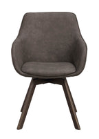 Alison Karmstol Mörkgrå/Brun Ek | Rowico Home | 7340126585924 | 118092 | Maessing Interiör