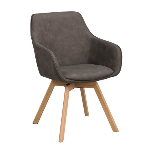 Alison Karmstol Mörkgrå/Ek | Rowico Home | 7340126585900 | 118090 | Maessing Interiör