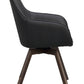 Alison Karmstol Svart läder/Brun ek | Rowico Home | 7340126585559 | 118142 | Maessing Interiör