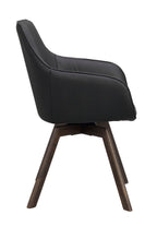 Alison Karmstol Svart läder/Brun ek | Rowico Home | 7340126585559 | 118142 | Maessing Interiör