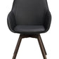 Alison Karmstol Svart läder/Brun ek | Rowico Home | 7340126585559 | 118142 | Maessing Interiör