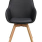 Alison Karmstol Svart läder/Ek | Rowico Home | 7340126585535 | 118140 | Maessing Interiör
