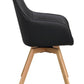 Alison Karmstol Svart läder/Ek | Rowico Home | 7340126585535 | 118140 | Maessing Interiör
