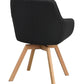 Alison Karmstol Svart läder/Ek | Rowico Home | 7340126585535 | 118140 | Maessing Interiör