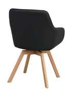 Alison Karmstol Svart läder/Ek | Rowico Home | 7340126585535 | 118140 | Maessing Interiör