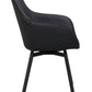 Alison Karmstol Svart läder/Svart | Rowico Home | 7340126585566 | 118143 | Maessing Interiör