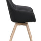 Alison Karmstol Svart läder/Vitpigmenterad Ek | Rowico Home | 7340126585542 | 118141 | Maessing Interiör