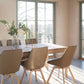 Alison Stol Beige Läder/Vitpigmenterad Ek | Rowico Home | 7340126585504 | 118135 | Maessing Interiör
