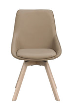 Alison Stol Beige Läder/Vitpigmenterad Ek | Rowico Home | 7340126585504 | 118135 | Maessing Interiör