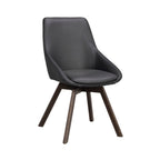 Alison Stol Svart Läder/Brun Ek | Rowico Home | 7340126585474 | 118132 | Maessing Interiör