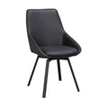 Alison Stol Svart Läder/Svart | Rowico Home | 7340126585481 | 118133 | Maessing Interiör