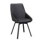 Alison Stol Svart Läder/Svart | Rowico Home | 7340126585481 | 118133 | Maessing Interiör