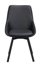 Alison Stol Svart Läder/Svart | Rowico Home | 7340126585481 | 118133 | Maessing Interiör