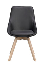 Alison Stol Svart Läder/Vitpigmenterad Ek | Rowico Home | 7340126585467 | 118131 | Maessing Interiör