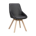 Alison Stol Svart Läder/Vitpigmenterad Ek | Rowico Home | 7340126585467 | 118131 | Maessing Interiör