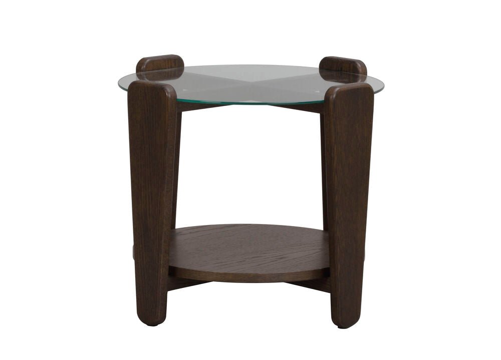 Arran Soffbord Brun Ek/Glas Ø52 | Rowico Home | 7340126580011 | 121275 | Maessing Interiör