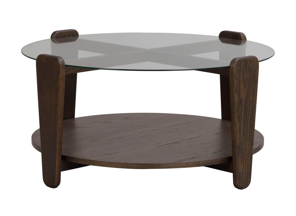 Arran Soffbord Brun Ek/Glas Ø93 | Rowico Home | 7340126580004 | 121274 | Maessing Interiör