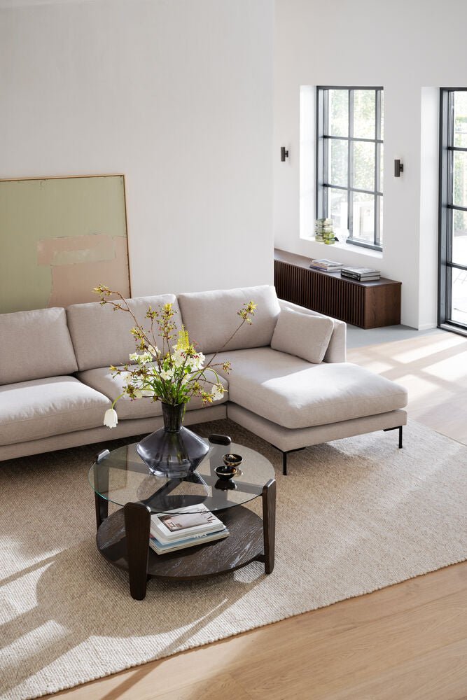 Arran Soffbord Brun Ek/Glas Ø93 | Rowico Home | 7340126580004 | 121274 | Maessing Interiör