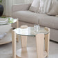 Arran Soffbord Vitpigmenterad Ek/Glas Ø52 | Rowico Home | 7340126579992 | 121273 | Maessing Interiör