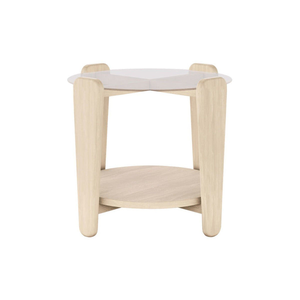 Arran Soffbord Vitpigmenterad Ek/Glas Ø52 | Rowico Home | 7340126579992 | 121273 | Maessing Interiör