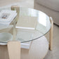 Arran Soffbord Vitpigmenterad Ek/Glas Ø93 | Rowico Home | 7340126579985 | 121272 | Maessing Interiör