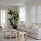 Arran Soffbord Vitpigmenterad Ek/Glas Ø93 | Rowico Home | 7340126579985 | 121272 | Maessing Interiör