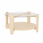 Arran Soffbord Vitpigmenterad Ek/Glas Ø93 | Rowico Home | 7340126579985 | 121272 | Maessing Interiör