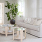 Arran Soffbord Vitpigmenterad Ek/Glas Ø93 | Rowico Home | 7340126579985 | 121272 | Maessing Interiör
