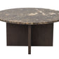 Brooksville Soffbord Brun Marmor/Brun Ek Ø90 | Rowico Home | 7340126554807 | 120786 | Maessing Interiör