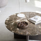 Brooksville Soffbord Brun Marmor/Brun Ek Ø90 | Rowico Home | 7340126554807 | 120786 | Maessing Interiör