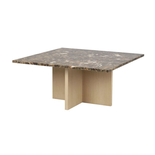 Brooksville Soffbord Brun Marmor/vitpigment Ek 90 | Rowico Home | 7340126554821 | 120788 | Maessing Interiör