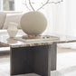 Brooksville Soffbord Brun Marmor/vitpigment Ek 90 | Rowico Home | 7340126554821 | 120788 | Maessing Interiör