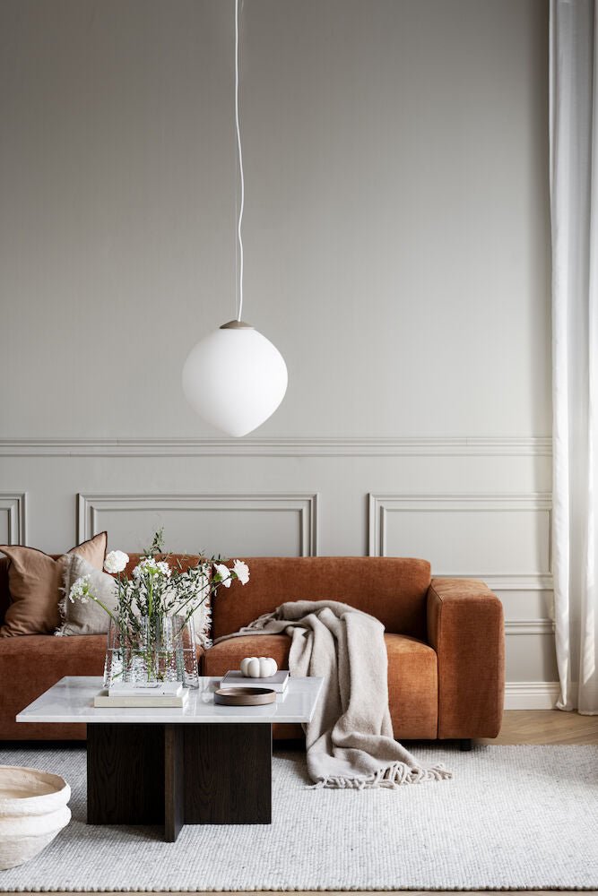 Brooksville Soffbord Vit Marmor/Brun Ek 90 | Rowico Home | 7340126554852 | 120791 | Maessing Interiör