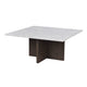 Brooksville Soffbord Vit Marmor/Brun Ek 90