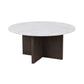 Brooksville Soffbord Vit Marmor/Brun Ek Ø90 | Rowico Home | 7340126554814 | 120787 | Maessing Interiör