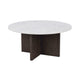 Brooksville Soffbord Vit Marmor/Brun Ek Ø90