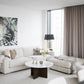 Brooksville Soffbord Vit Marmor/Brun Ek Ø90 | Rowico Home | 7340126554814 | 120787 | Maessing Interiör