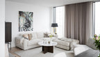 Brooksville Soffbord Vit Marmor/Brun Ek Ø90 | Rowico Home | 7340126554814 | 120787 | Maessing Interiör