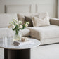 Brooksville Soffbord Vit Marmor/Brun Ek Ø90 | Rowico Home | 7340126554814 | 120787 | Maessing Interiör