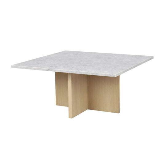Brooksville Soffbord Vit Marmor/Vitpigmenterad Ek 90 | Rowico Home | 7340126554838 | 120789 | Maessing Interiör