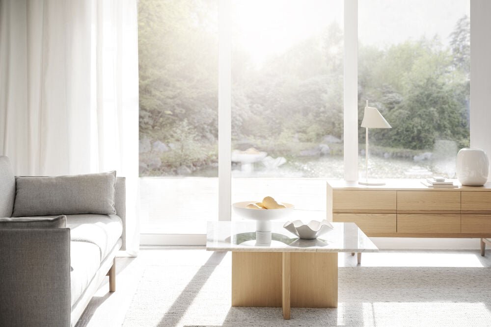 Brooksville Soffbord Vit Marmor/Vitpigmenterad Ek 90 | Rowico Home | 7340126554838 | 120789 | Maessing Interiör
