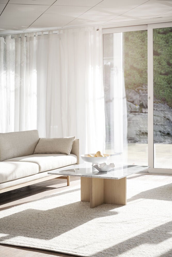 Brooksville Soffbord Vit Marmor/Vitpigmenterad Ek 90 | Rowico Home | 7340126554838 | 120789 | Maessing Interiör