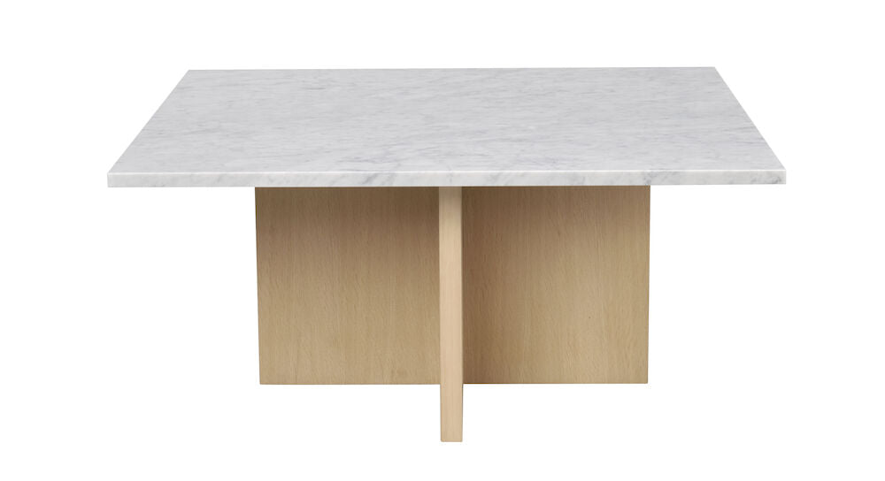Brooksville Soffbord Vit Marmor/Vitpigmenterad Ek 90 | Rowico Home | 7340126554838 | 120789 | Maessing Interiör