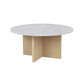 Brooksville Soffbord Vit Marmor/Vitpigmenterad Ek Ø90 | Rowico Home | 7340126554791 | 120785 | Maessing Interiör