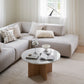 Brooksville Soffbord Vit Marmor/Vitpigmenterad Ek Ø90 | Rowico Home | 7340126554791 | 120785 | Maessing Interiör