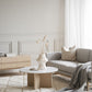 Brooksville Soffbord Vit Marmor/Vitpigmenterad Ek Ø90 | Rowico Home | 7340126554791 | 120785 | Maessing Interiör